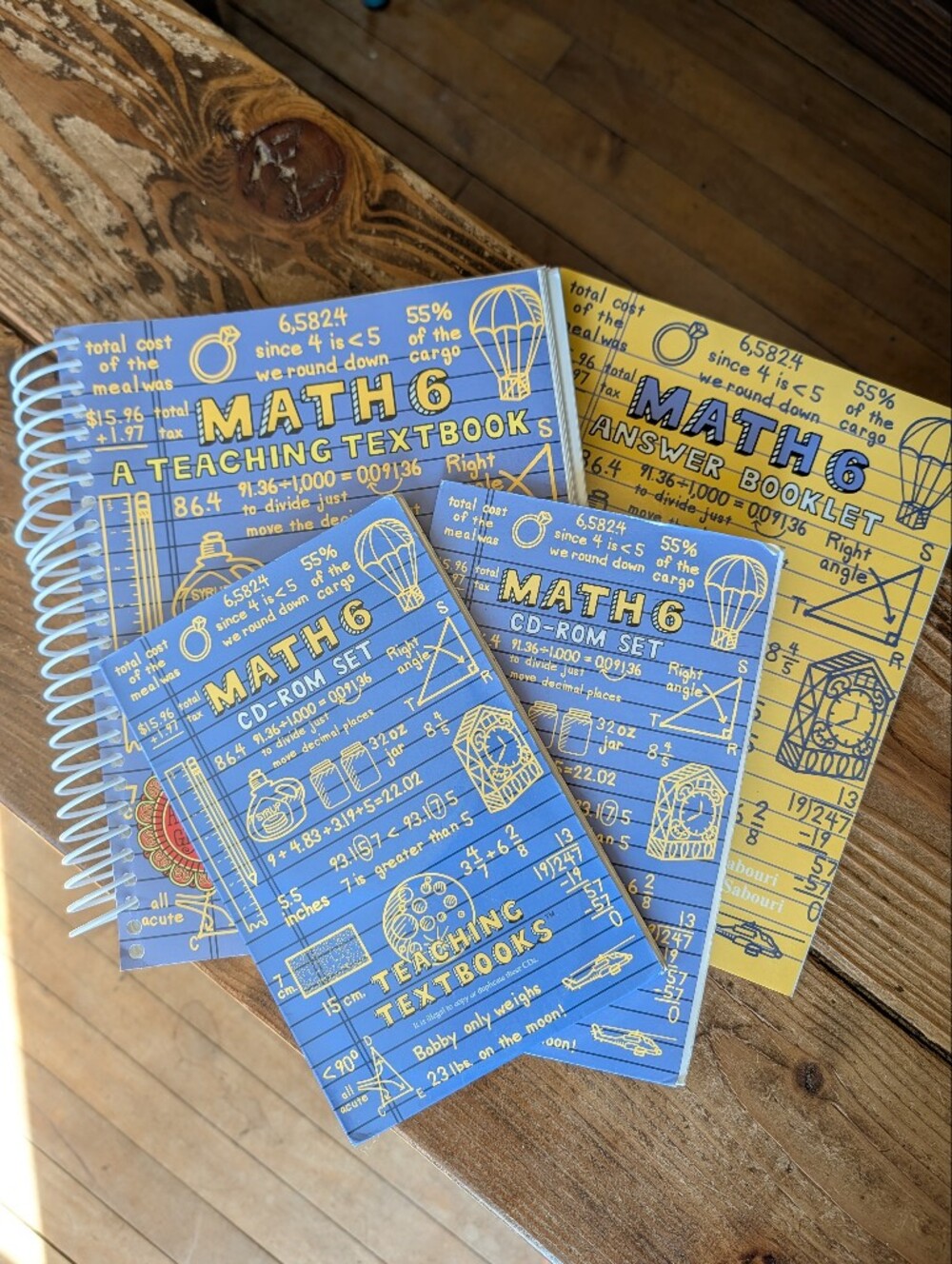 Teaching Textbooks Math 6 Complete Homeschool Curriculum Set - Books & Discs